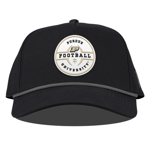 Purdue University "Purdue Football Legacy" Curved Canvas 5 Panel Rope Vintage Black