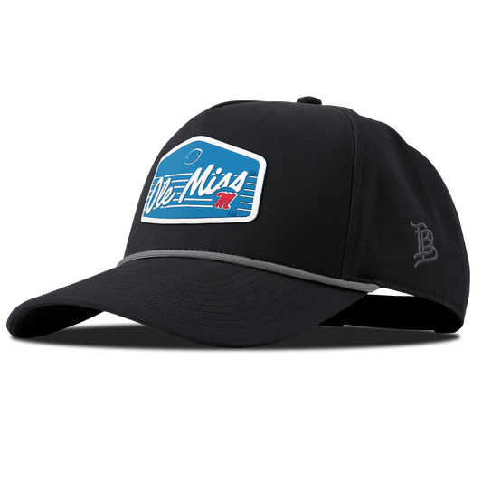 University of Mississippi "Rebel Football" Curved Canvas 5 Panel Rope Vintage Black