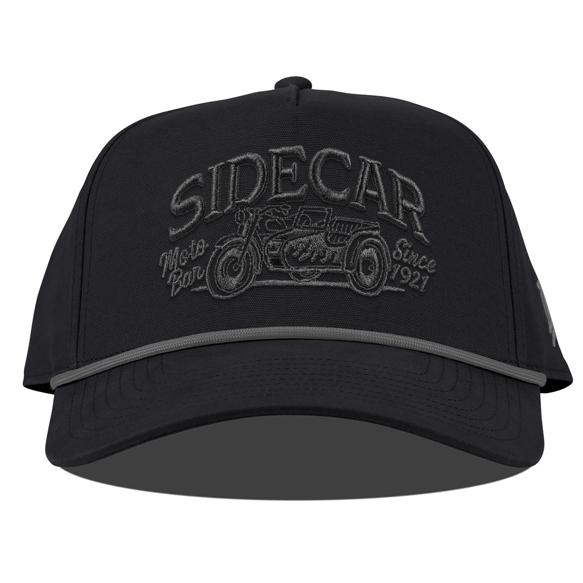 Sidecar Moto Bar Curved Canvas 5 Panel Rope Vintage Black