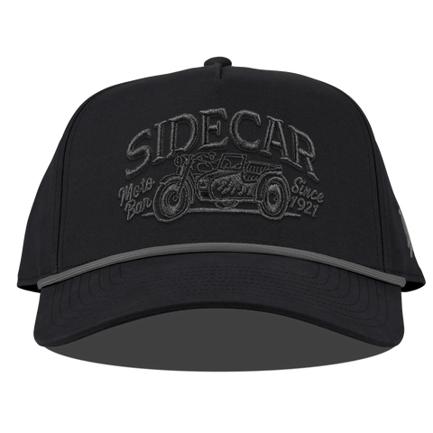 Sidecar Moto Bar Curved Canvas 5 Panel Rope Vintage Black