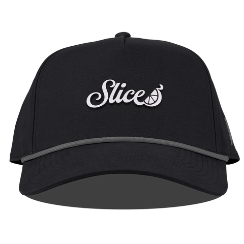 Sliced Script Curved Canvas 5 Panel Rope Vintage Black