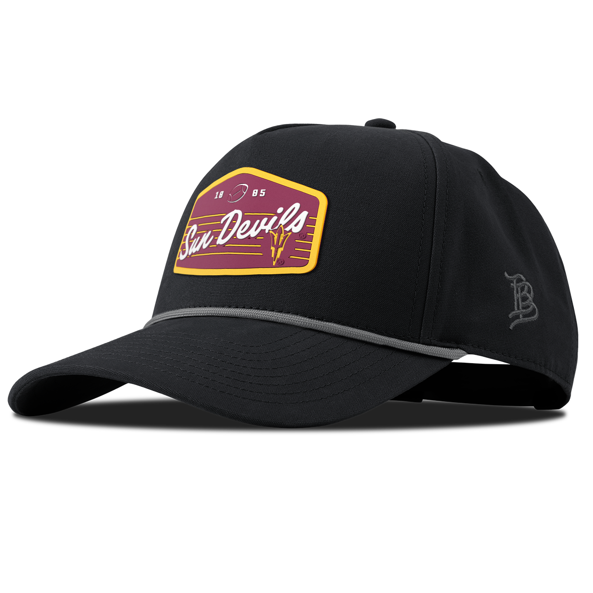 Arizona State University "Sun Devils Football" Curved Canvas 5 Panel Rope Vintage Black