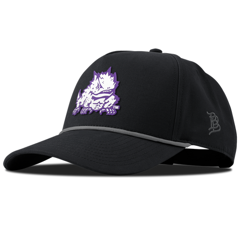 Texas Christian University "TCU Team Logo" Curved Canvas 5 Panel Rope Vintage Black