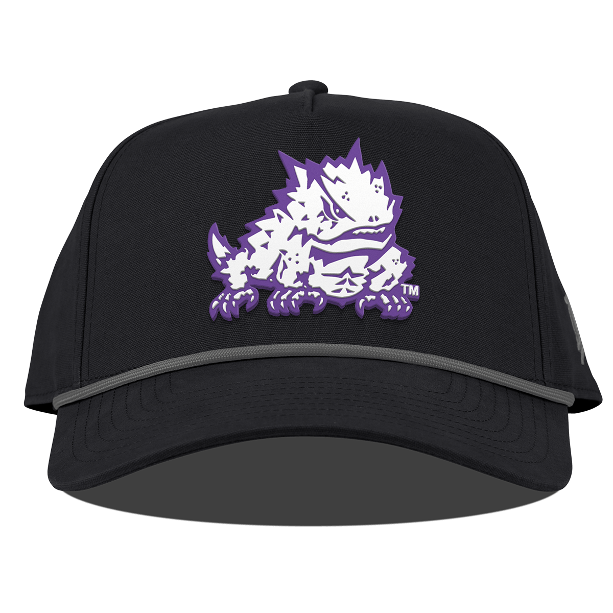 Texas Christian University "TCU Team Logo" Curved Canvas 5 Panel Rope Vintage Black