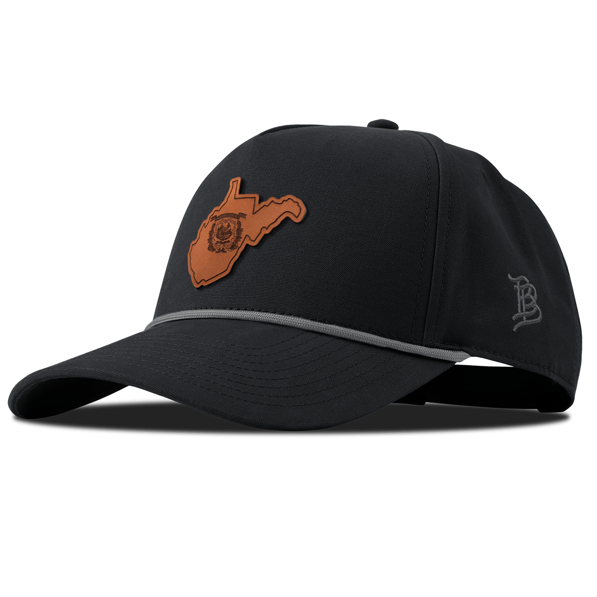 West Virginia 35 Canvas 5 Panel Rope Vintage Black