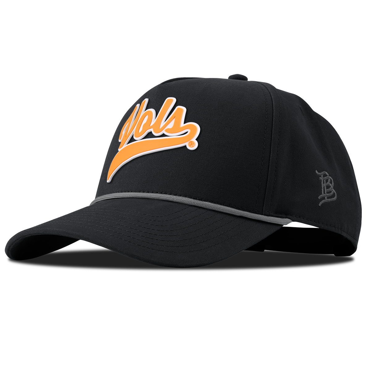 University of Tennessee "Tennessee Vols Script" Curved Canvas 5 Panel Rope Vintage Black