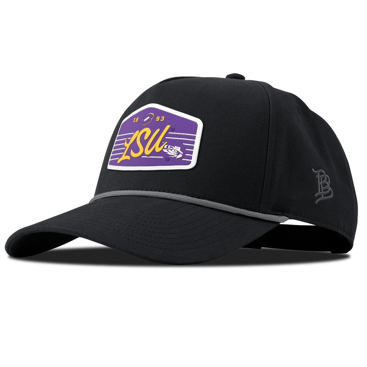 Louisiana State University "Tigers Football" Curved Canvas 5 Panel Rope Vintage Black