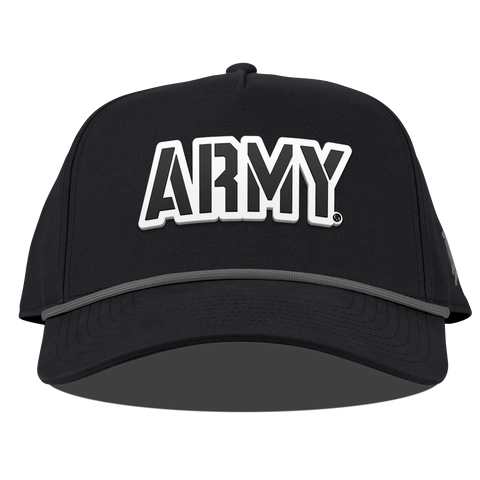 Army "Vintage Army Block" Curved Canvas 5 Panel Rope Vintage Black