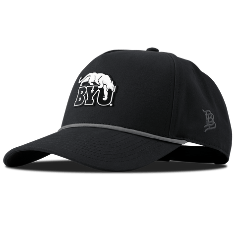 Brigham Young University "Vintage BYU Cougars" Curved Canvas 5 Panel Rope Vintage Black