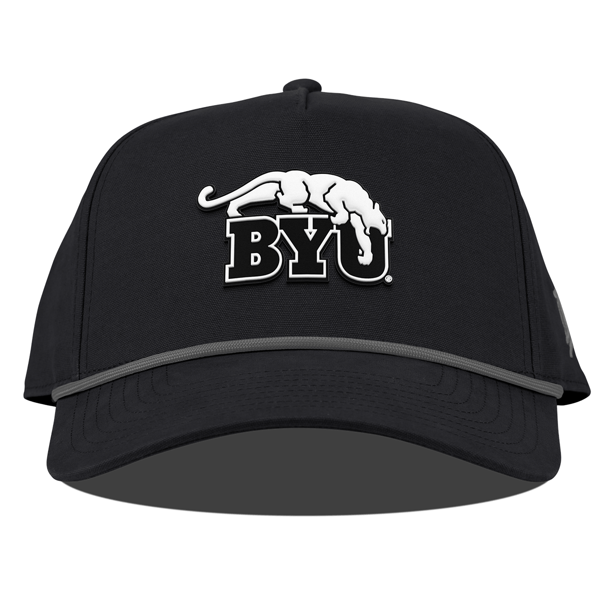 Brigham Young University "Vintage BYU Cougars" Curved Canvas 5 Panel Rope Vintage Black