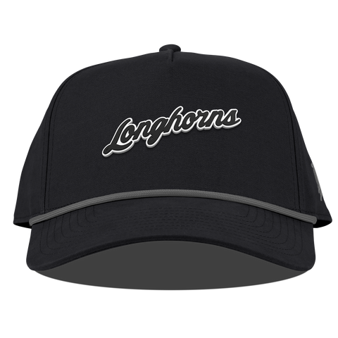 University of Texas "Vintage Texas Longhorn Script" Curved Canvas 5 Panel Rope Vintage Black