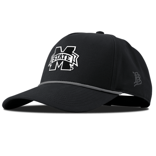 Mississippi State University "Vintage Miss State Team Logo" Curved Canvas 5 Panel Rope Vintage Black