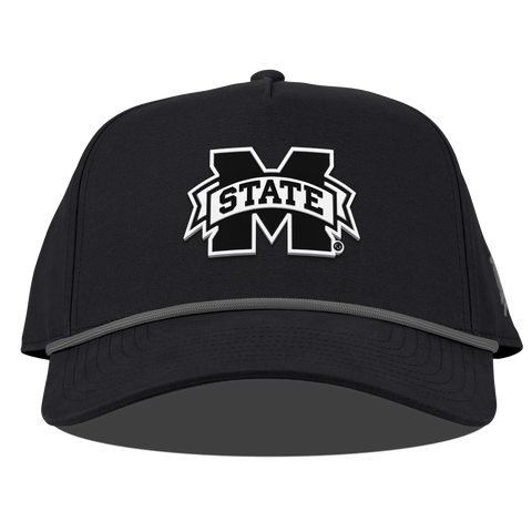 Mississippi State University "Vintage Miss State Team Logo" Curved Canvas 5 Panel Rope Vintage Black