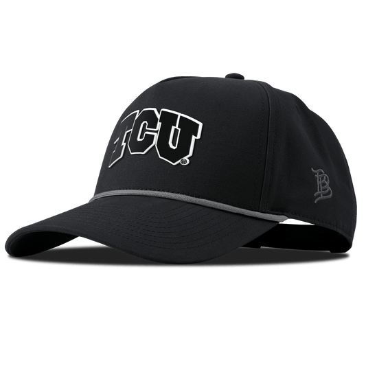 Texas Christian University "Vintage TCU Block" Curved Canvas 5 Panel Rope Vintage Black
