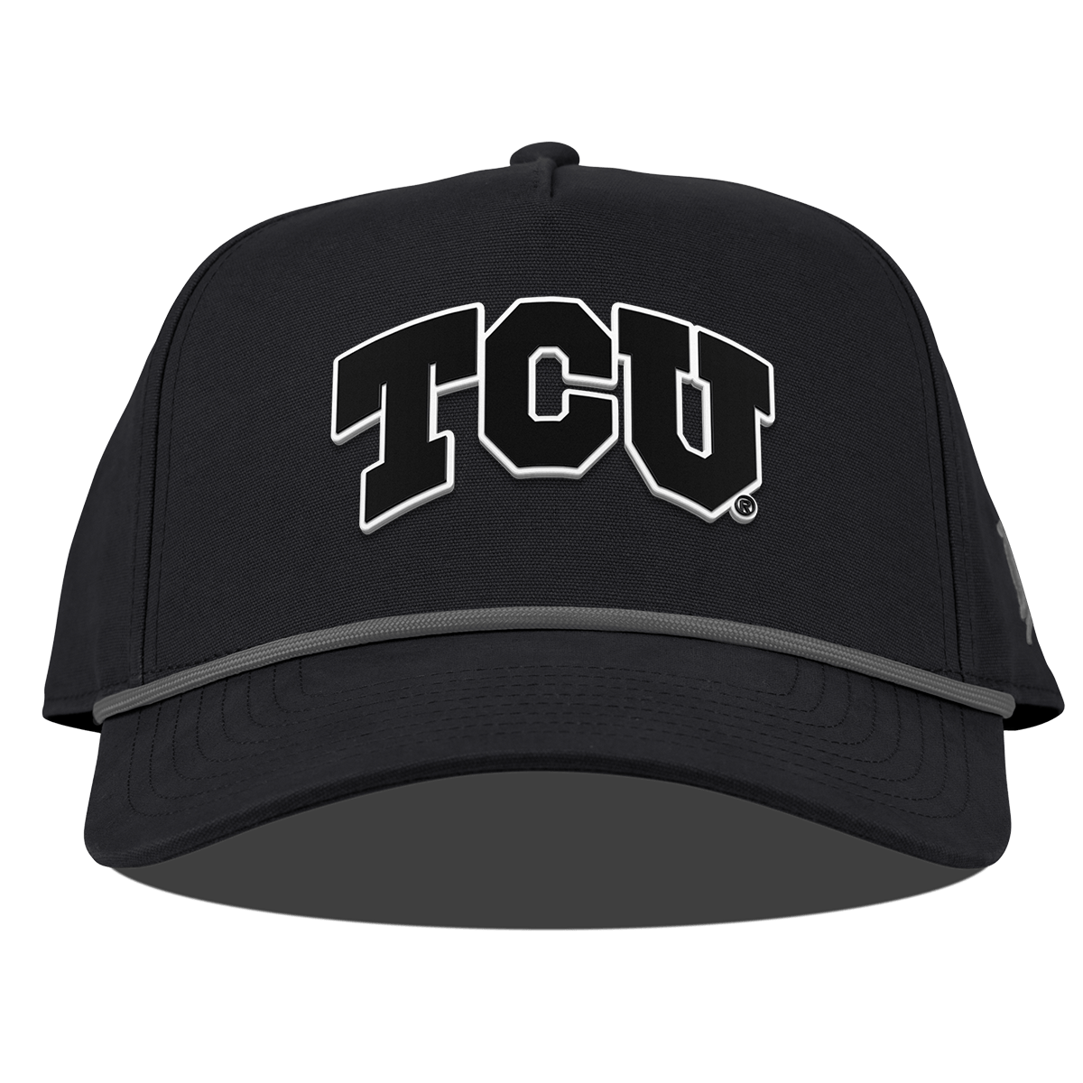 Texas Christian University "Vintage TCU Block" Curved Canvas 5 Panel Rope Vintage Black