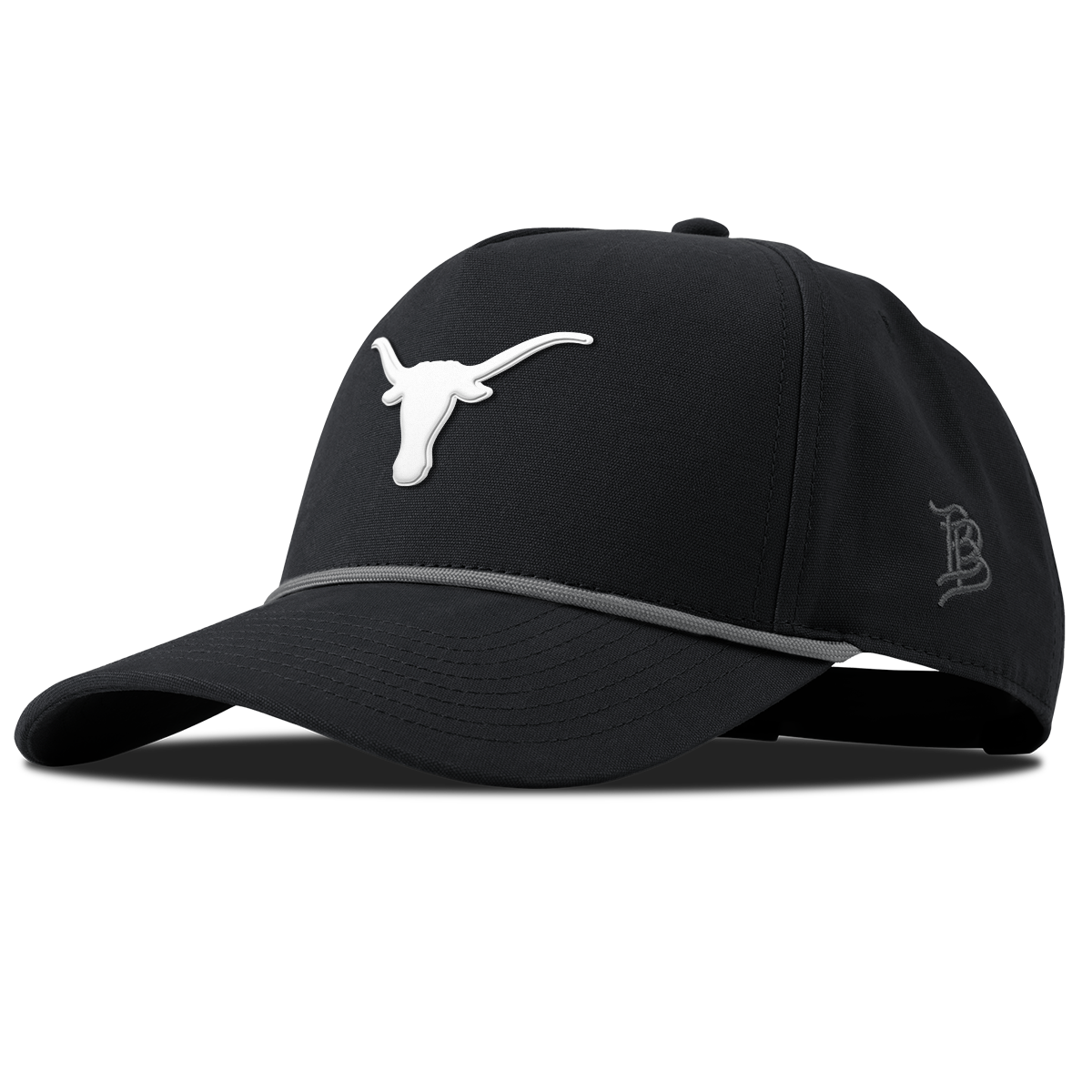 University of Texas "Vintage Texas Longhorn" Curved Canvas 5 Panel Rope Vintage Black
