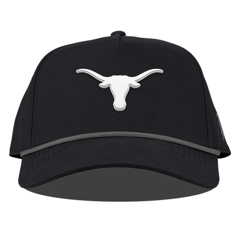 University of Texas "Vintage Texas Longhorn" Curved Canvas 5 Panel Rope Vintage Black