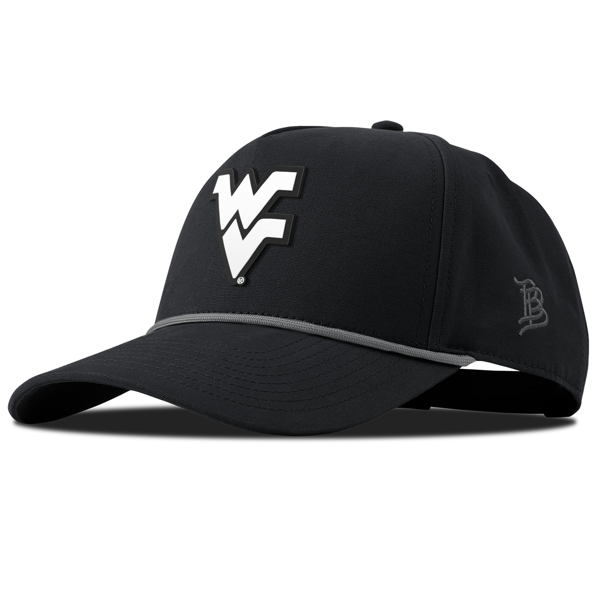 West Virginia University "Vintage West Virginia Team Logo" Curved Canvas 5 Panel Rope Vintage Black