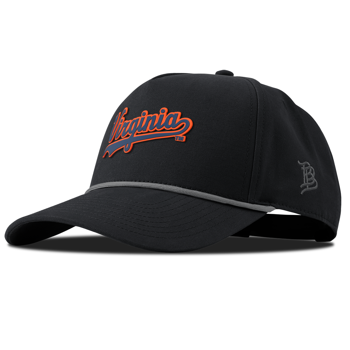 University of Virginia "Virginia Script" Curved Canvas 5 Panel Rope Vintage Black
