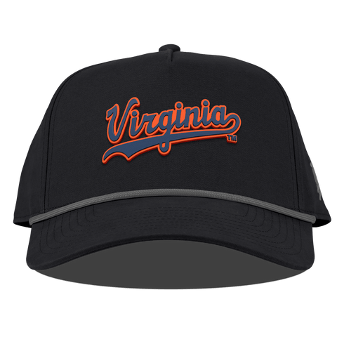 University of Virginia "Virginia Script" Curved Canvas 5 Panel Rope Vintage Black