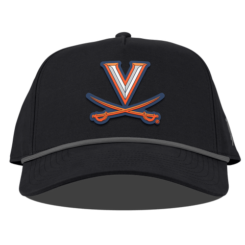 University of Virginia "Virginia Team Logo" Curved Canvas 5 Panel Rope Vintage Black