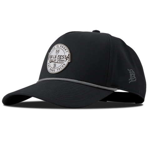 Branded Fiesta Curved Canvas 5 Panel Rope Vintage Black