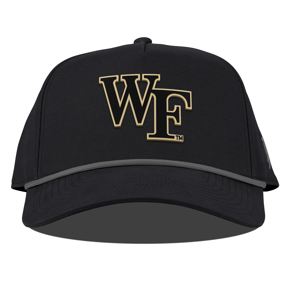 Wake Forest University "Wake Forest Block" Curved Canvas 5 Panel Rope Vintage Black