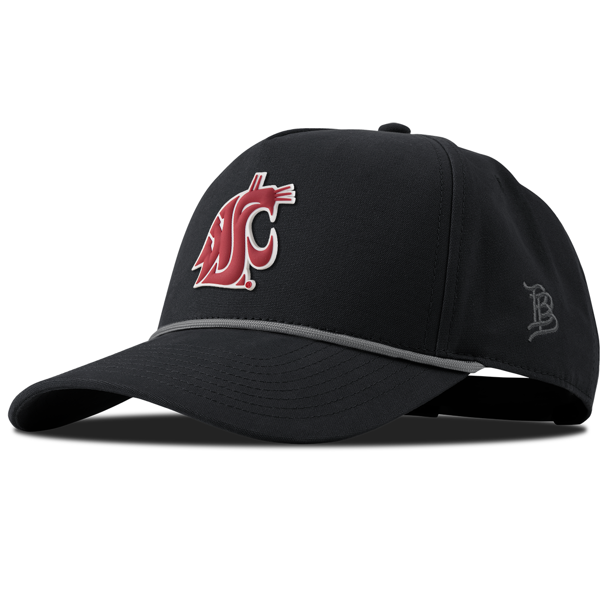 Washington State University "Washington State Team Logo" Curved Canvas 5 Panel Rope Vintage Black