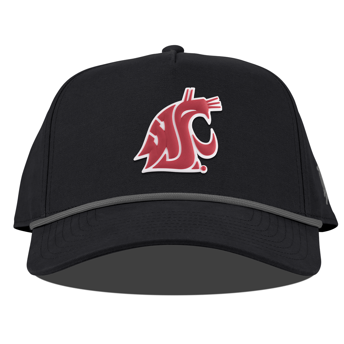 Washington State University "Washington State Team Logo" Curved Canvas 5 Panel Rope Vintage Black