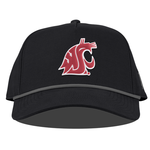 Washington State University "Washington State Team Logo" Curved Canvas 5 Panel Rope Vintage Black
