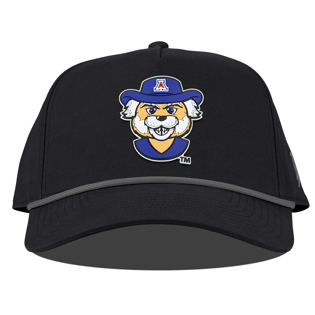 University of Arizona "Wilbur The Wildcat" Curved Canvas 5 Panel Rope Vintage Black