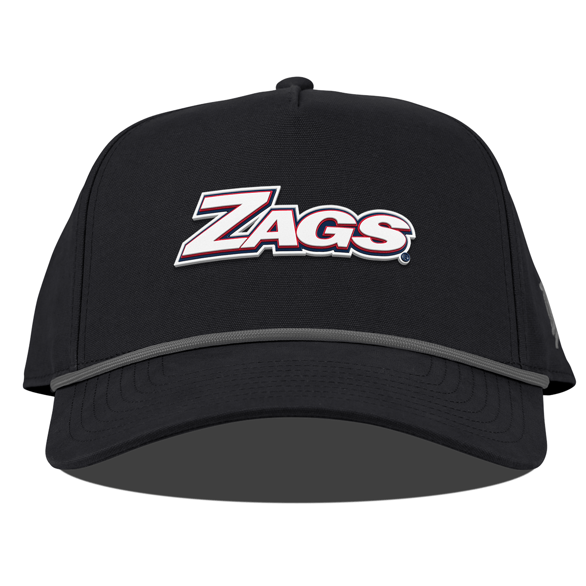 Gonzaga University "Zags Block" Curved Canvas 5 Panel Rope Vintage Black