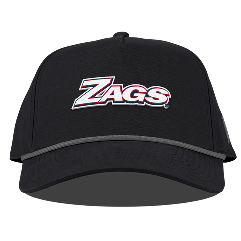 Gonzaga University "Zags Block" Curved Canvas 5 Panel Rope Vintage Black