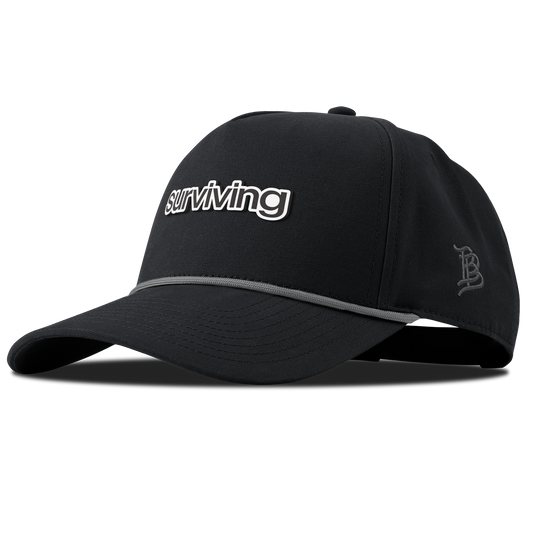 Surviving Curved Canvas 5 Panel Rope Vintage Black