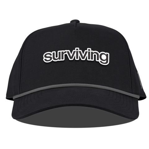 Surviving Curved Canvas 5 Panel Rope Vintage Black