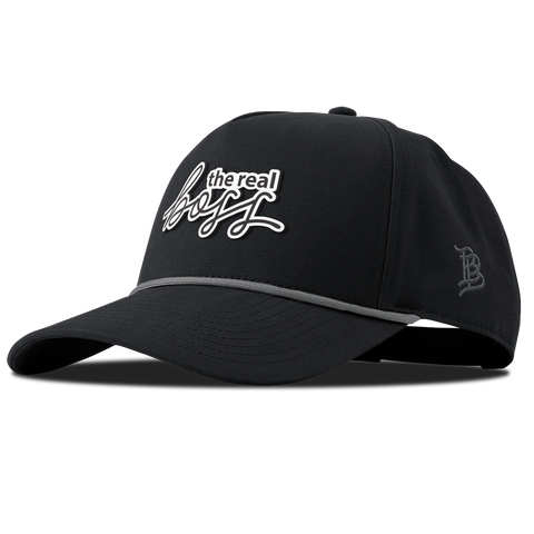 The Real Boss Curved Canvas 5 Panel Rope Vintage Black