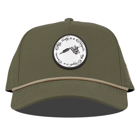 Artist Choice Curved Canvas 5 Panel Rope Vintage Loden