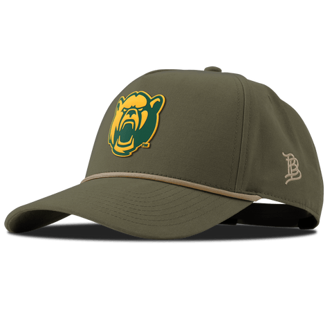 Baylor University "Baylor Bear" Curved Canvas 5 Panel Rope Vintage Loden