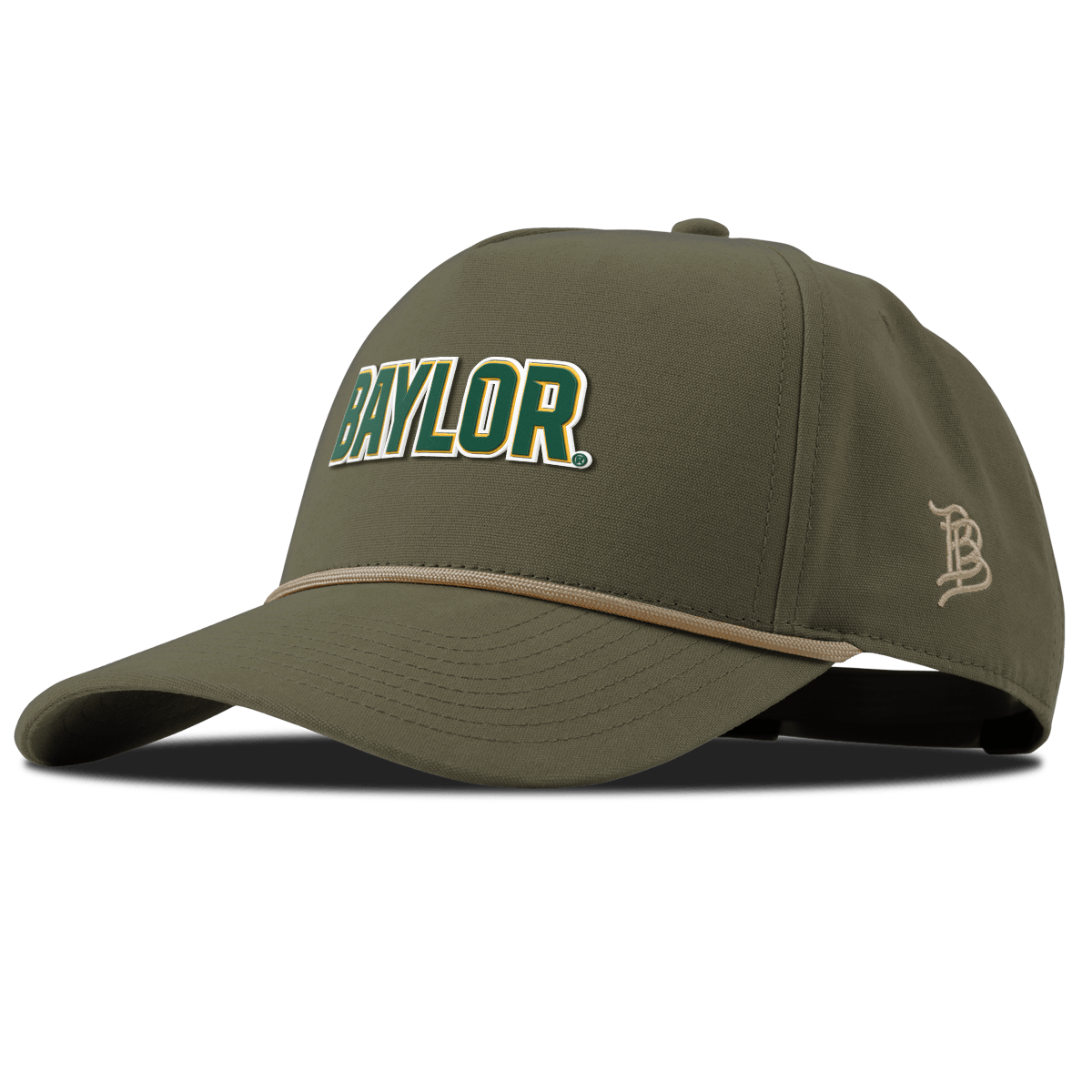 Baylor University "Baylor Block" Curved Canvas 5 Panel Rope Vintage Loden