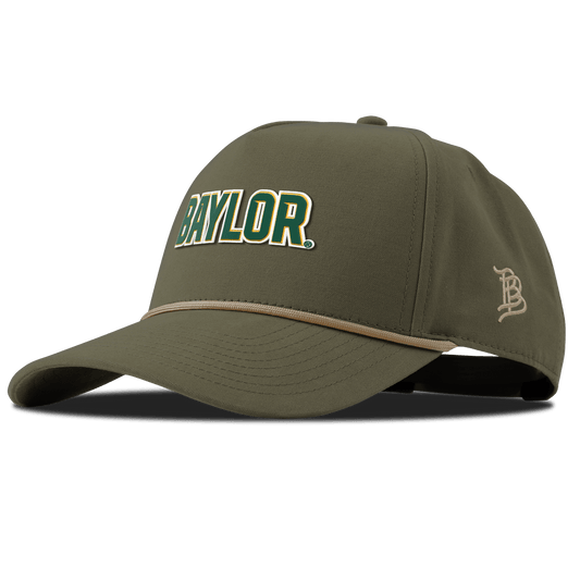 Baylor University "Baylor Block" Curved Canvas 5 Panel Rope Vintage Loden