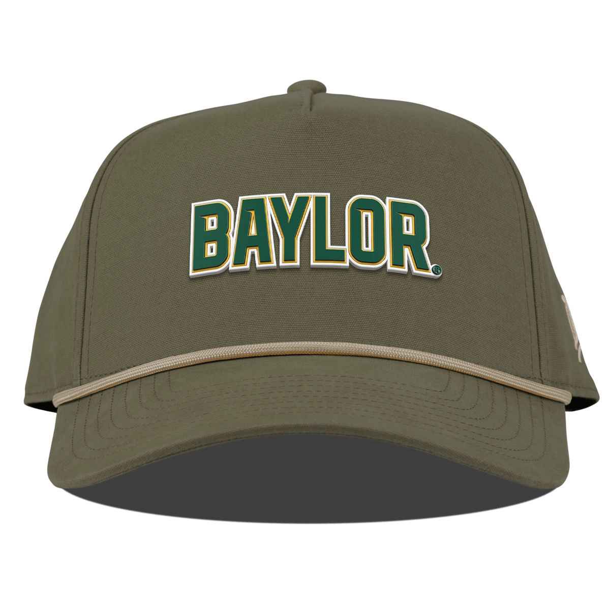 Baylor University "Baylor Block" Curved Canvas 5 Panel Rope Vintage Loden