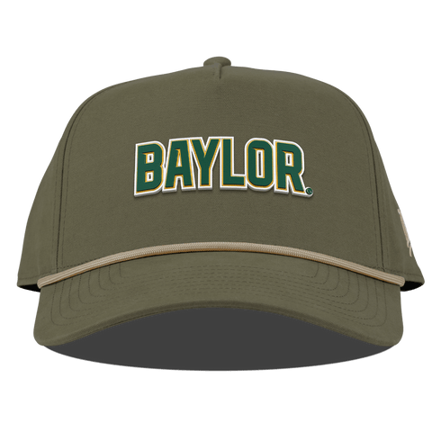 Baylor University "Baylor Block" Curved Canvas 5 Panel Rope Vintage Loden