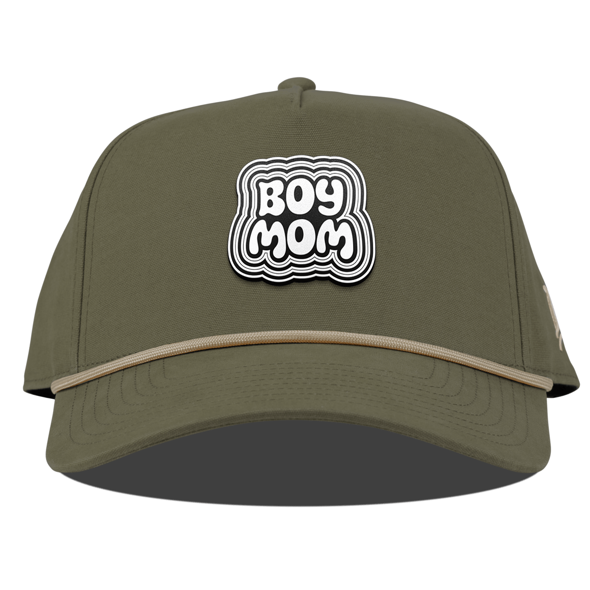 Boy Mom Curved Canvas 5 Panel Rope Vintage Loden