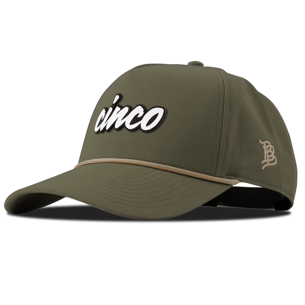 Cinco Script Curved Canvas 5 Panel Rope Vintage Loden