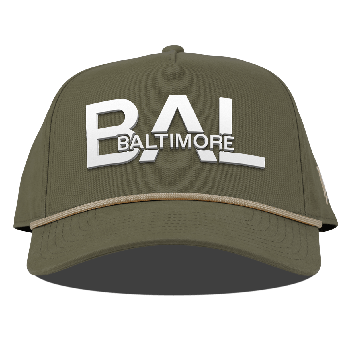City Block Baltimore Curved Canvas 5 Panel Rope Vintage Loden