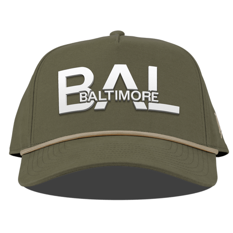 City Block Baltimore Curved Canvas 5 Panel Rope Vintage Loden