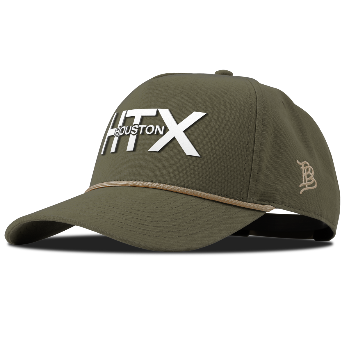City Block Houston (HTX) Curved Canvas 5 Panel Rope Vintage Loden