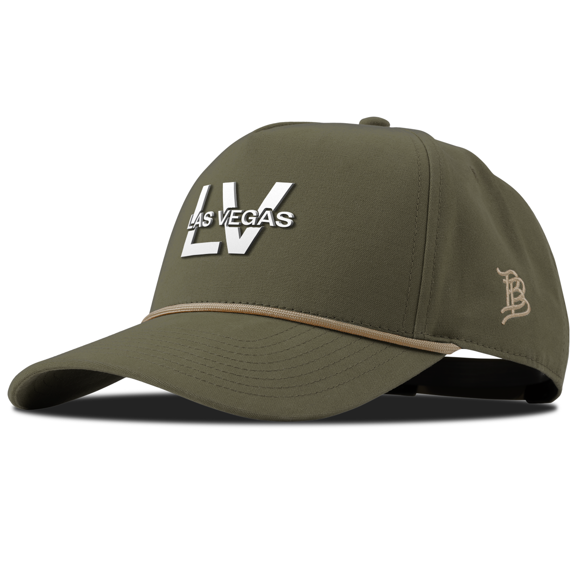 City Block Las Vegas (LV) Curved Canvas 5 Panel Rope Vintage Loden