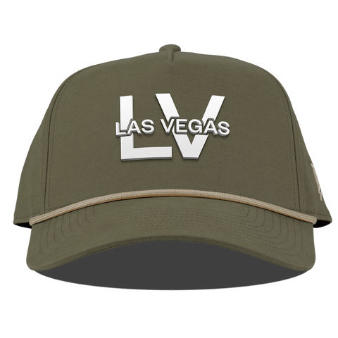 City Block Las Vegas (LV) Curved Canvas 5 Panel Rope Vintage Loden