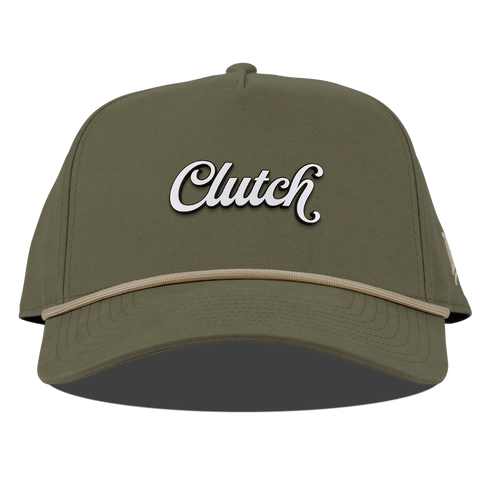Clutch Script Curved Canvas 5 Panel Rope Vintage Loden